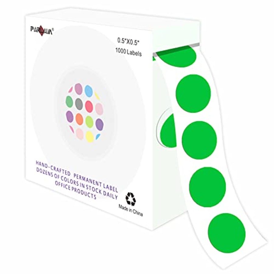 Sticker Label Roll - Autocollants ronds permanents adhésifs de 1/2