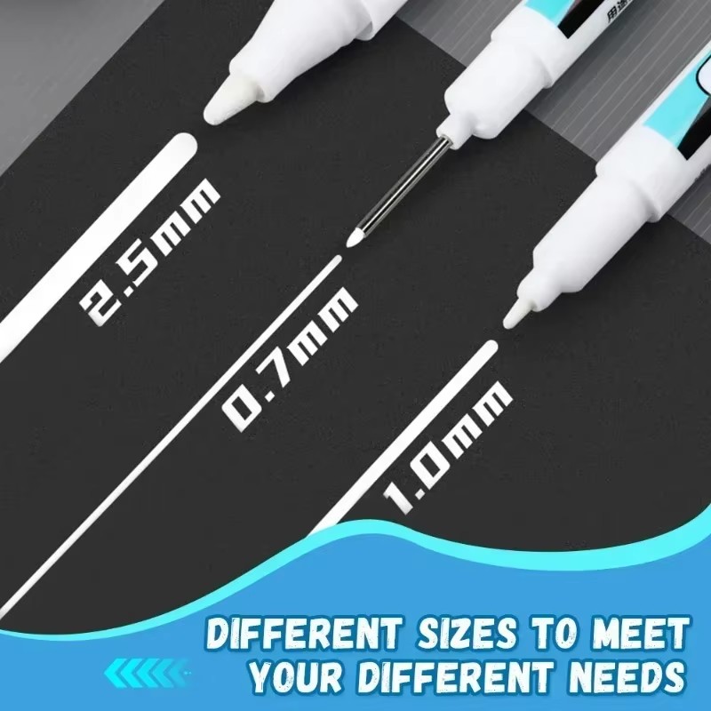 Stationery Supply - Stylos marqueurs permanents blancs 0.7/1.0/2.5MM, stylos