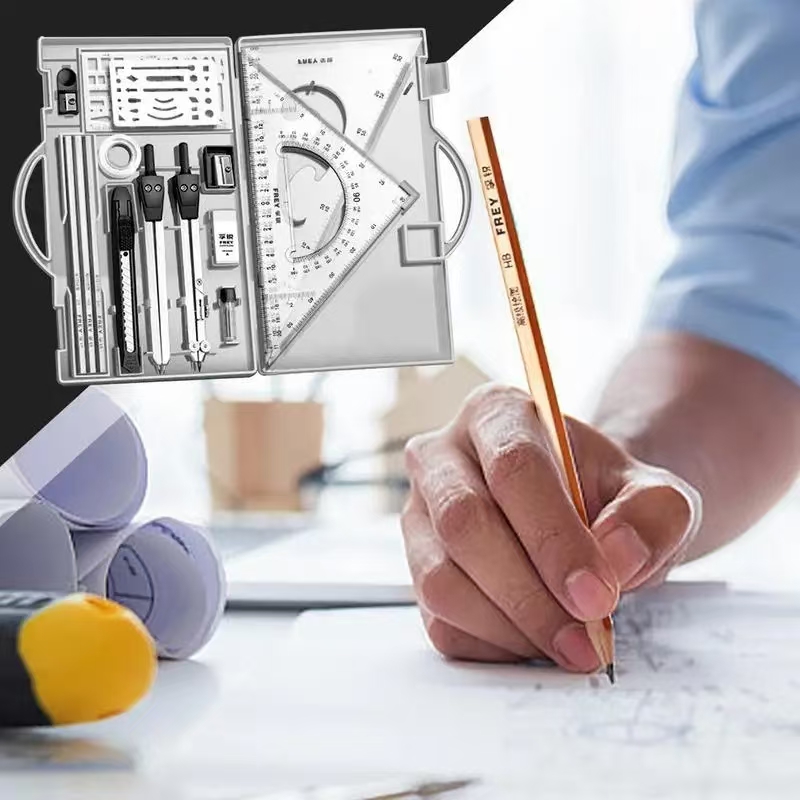 Compass Geometry Set - Kit de dessin règles et compas