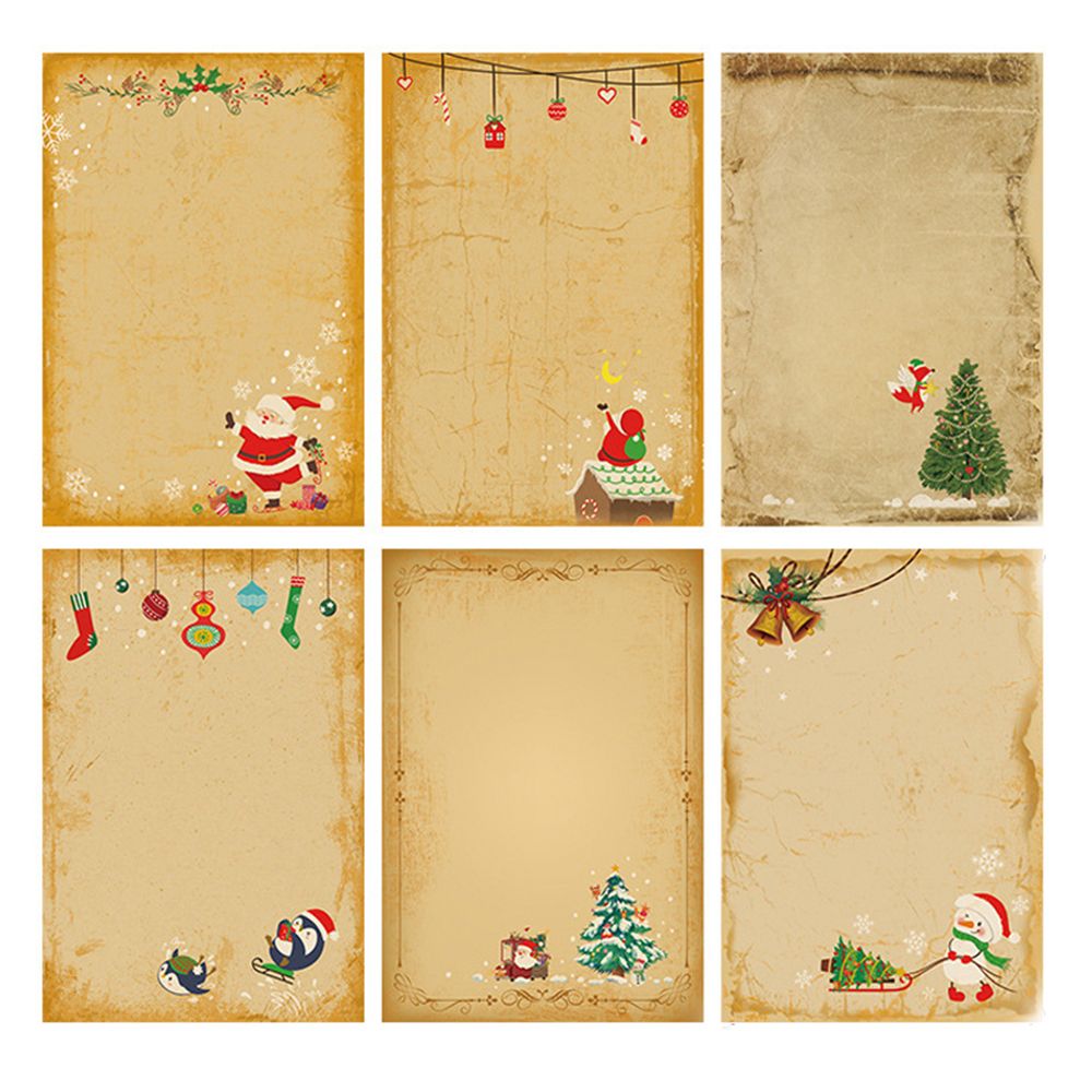 Letter Envelope Kraft - Bricolage Vintage père noël cadeau Invitation