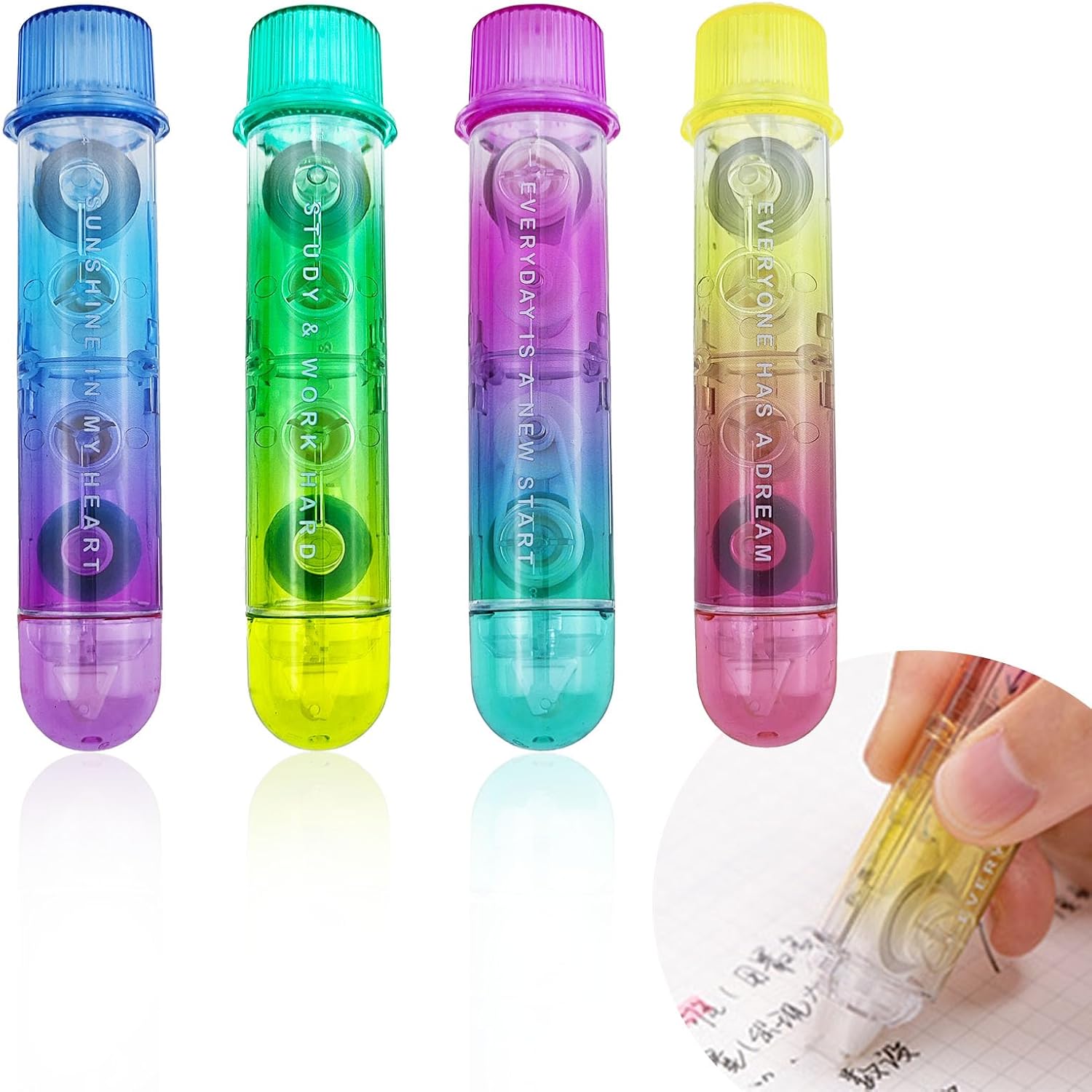 Correction Tape Roller - 4 PACK 2 In1 ruban correcteur