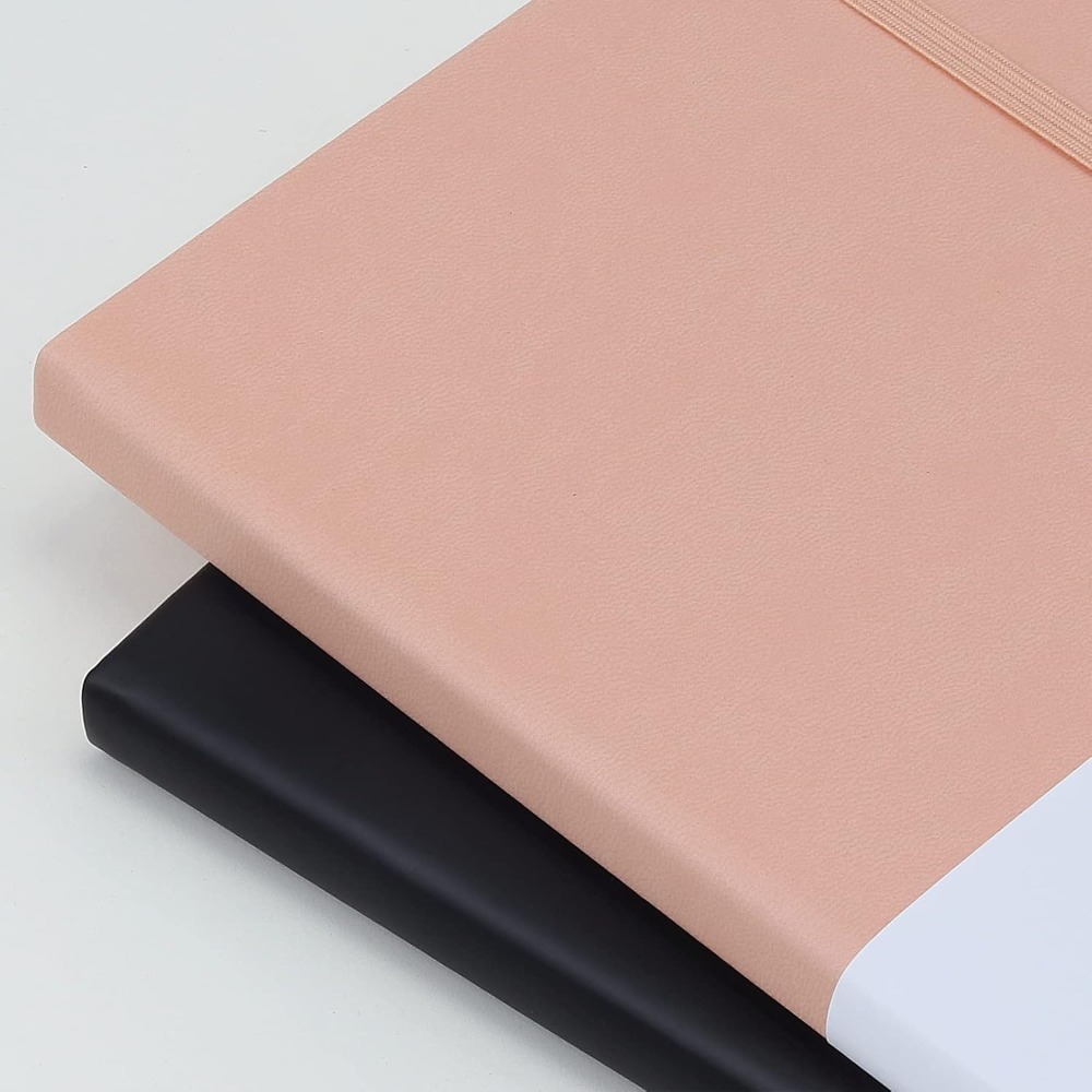 Journal Leather Hardcover - Carnet de notes avec pages lignées,