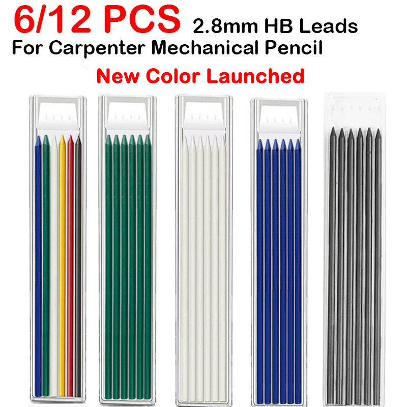 Mechanical Pencil Lead - 6/12 pièces pour le travail du