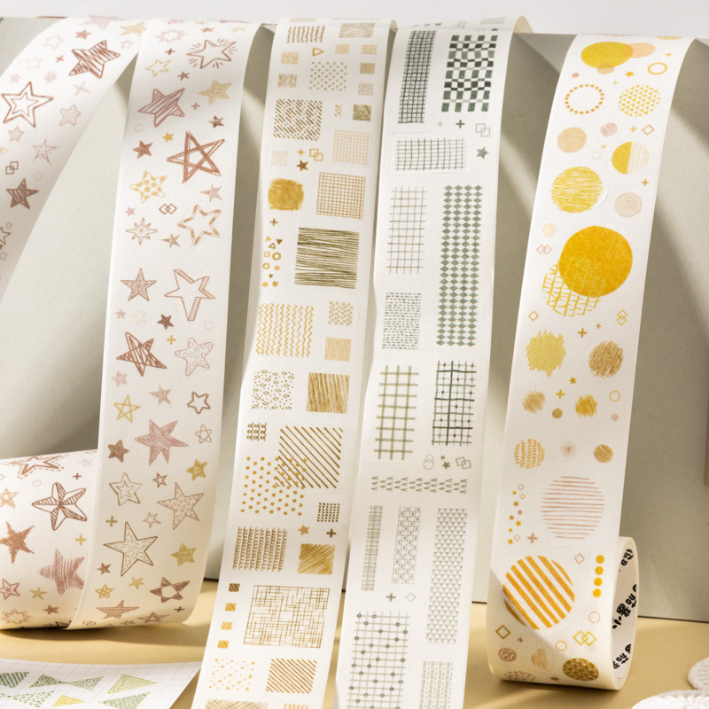 Washi Tape Set - Ruban adhésif décoratif JIANQI 30 mm