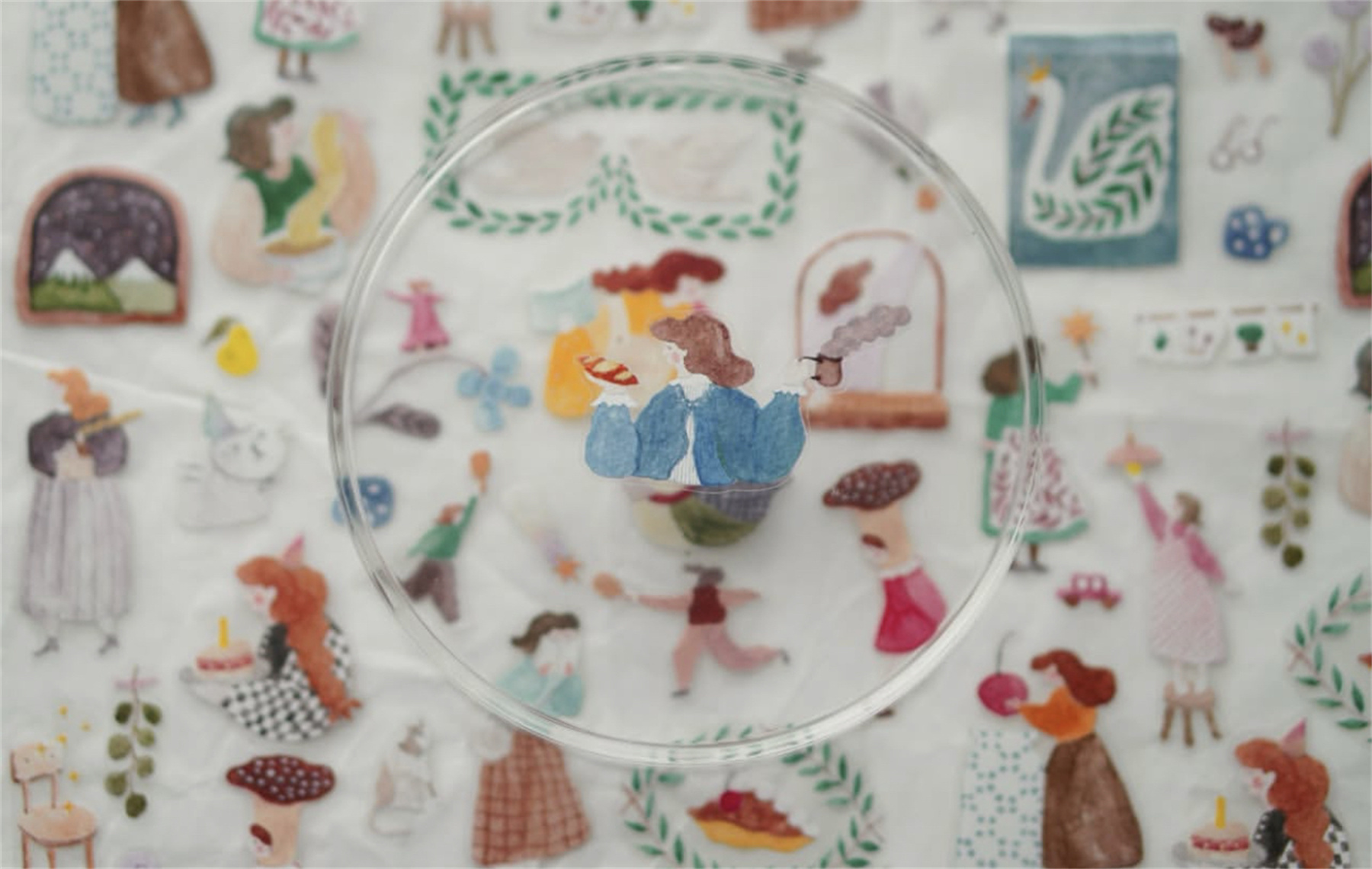 Washi Tape Set - 1 boucle lierre neige Vintage une