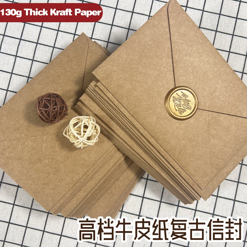 Letter Envelope Kraft - Enveloppes en papier Kraft brun, 108x158mm,