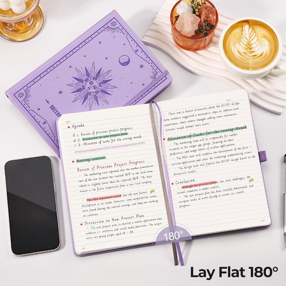 Carnet ligné A5 à couverture r - Journal Leather Hardcover avis et prix
