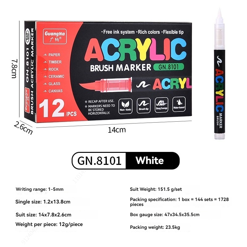Lot de 12 marqueurs acryliques - Whiteboard Marker Set avis et prix
