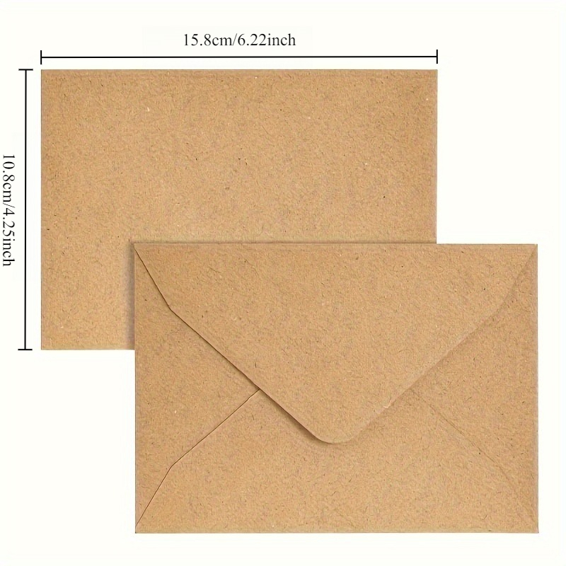 50/100 pièces enveloppes en pa - Letter Envelope Kraft avis et prix