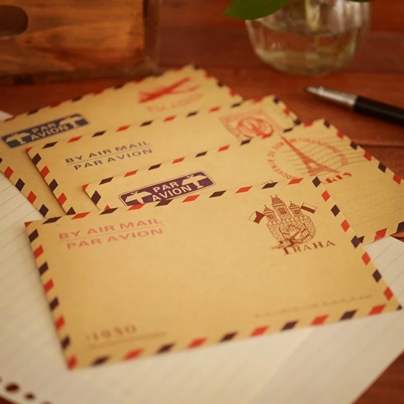 10 pièces 9.7*7.5cm rétro popu - Letter Envelope Kraft avis et prix