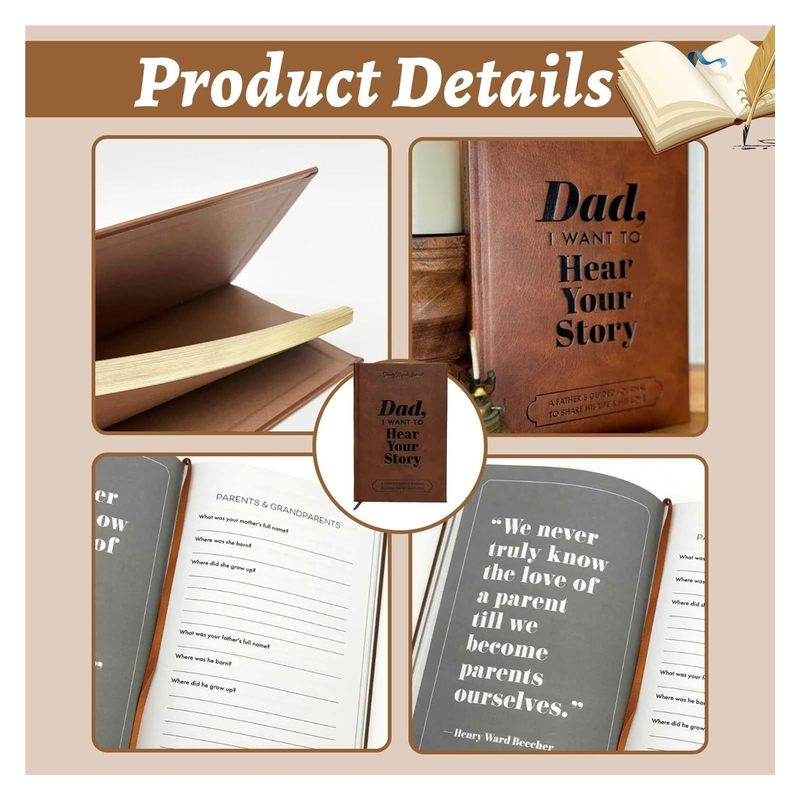 Journal « Papa, je veux entend - Journal Leather Hardcover avis et prix