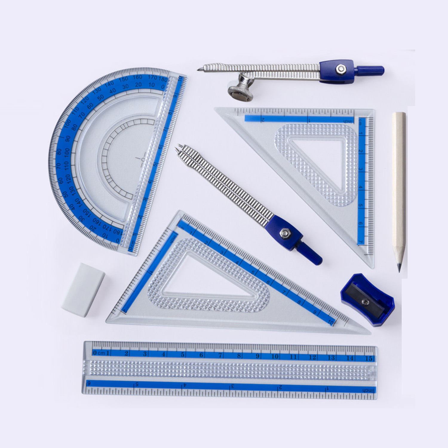 Lot de 10 instruments de géomé - Compass Geometry Set avis et prix