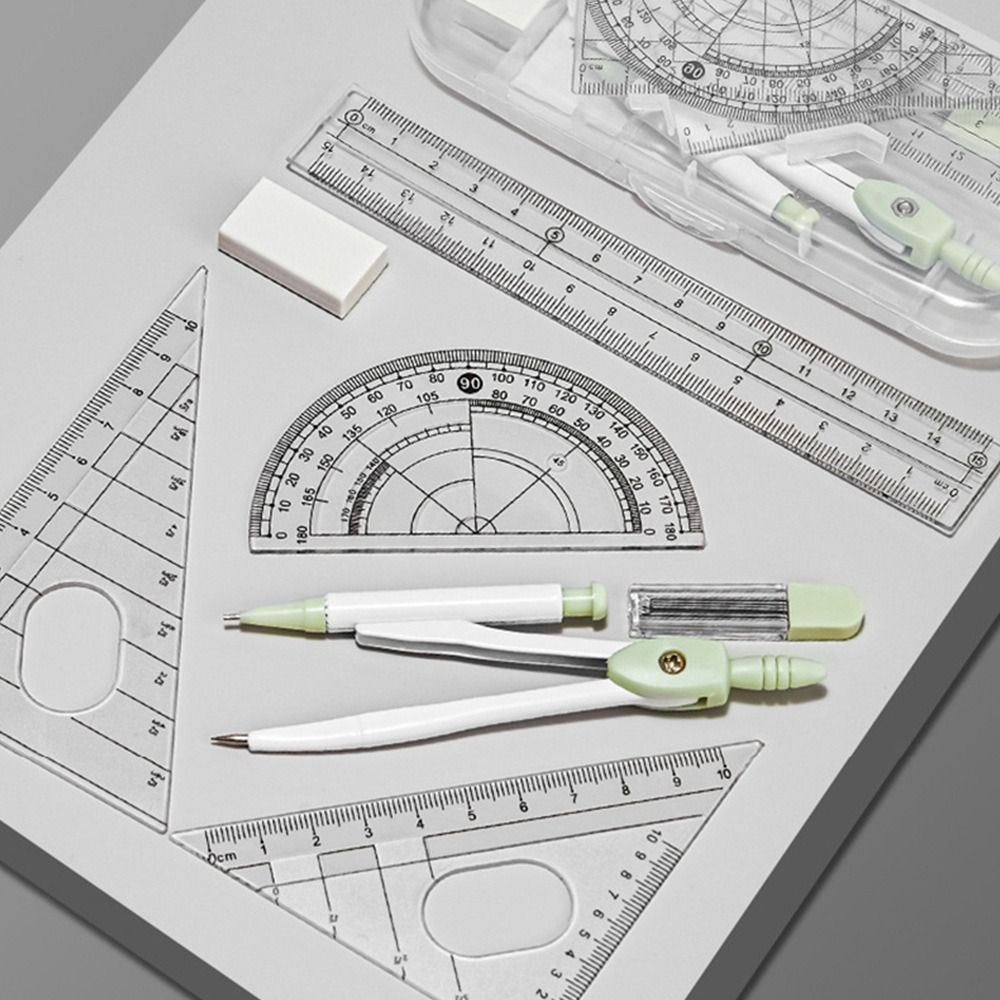 8 pièces/ensemble règle en pla - Compass Geometry Set avis et prix
