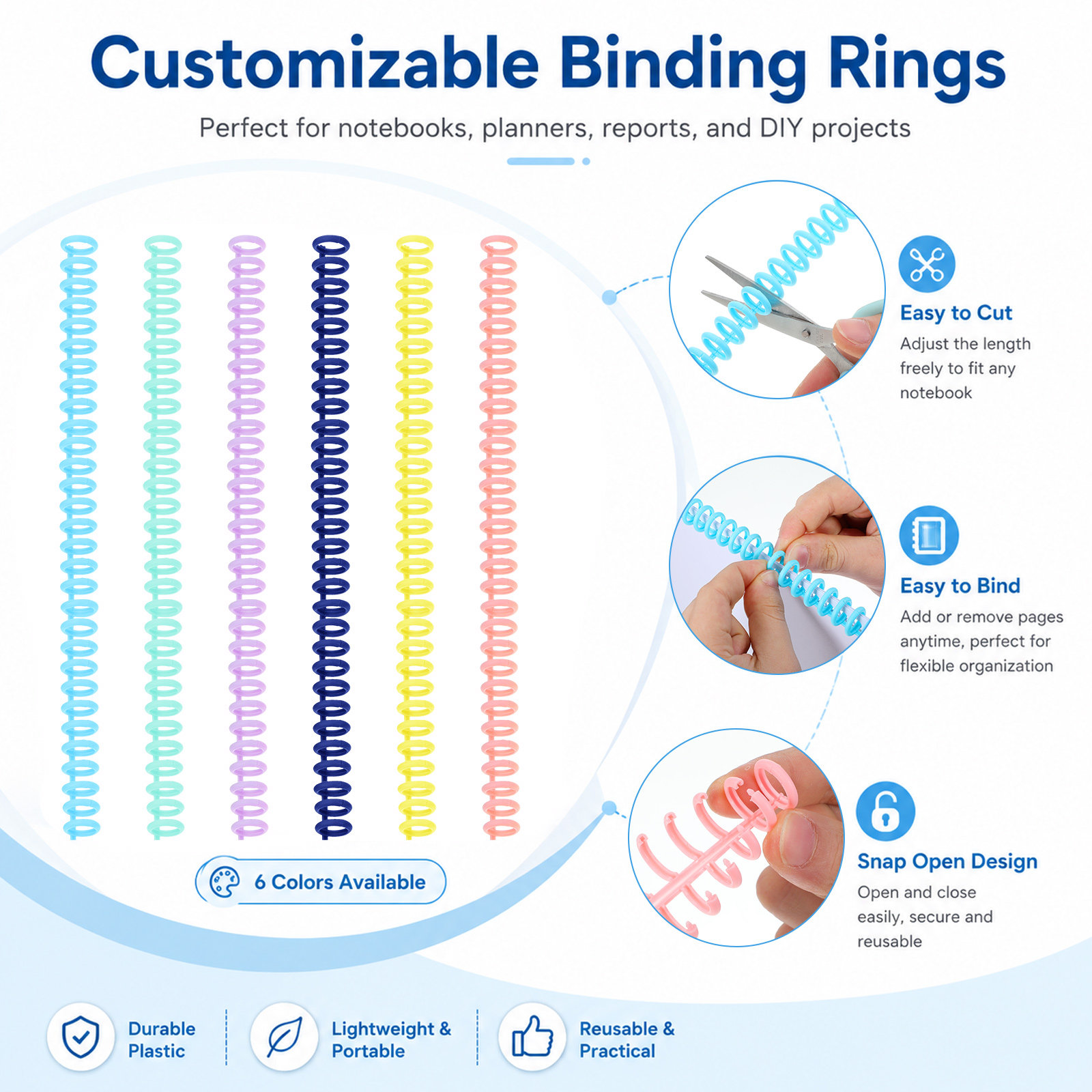 12 pièces de anneaux de reliur - Binding Comb Plastic avis et prix