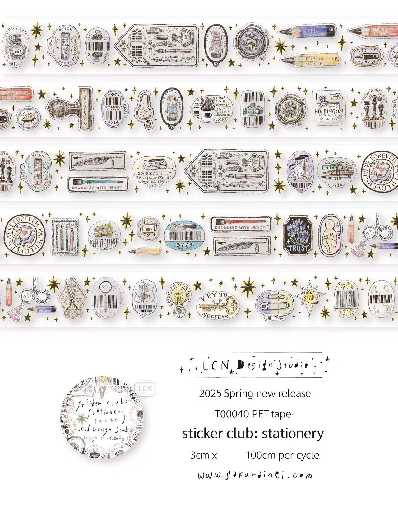 Autocollant Vintage LCN, 1 bou - Washi Tape Set avis et prix