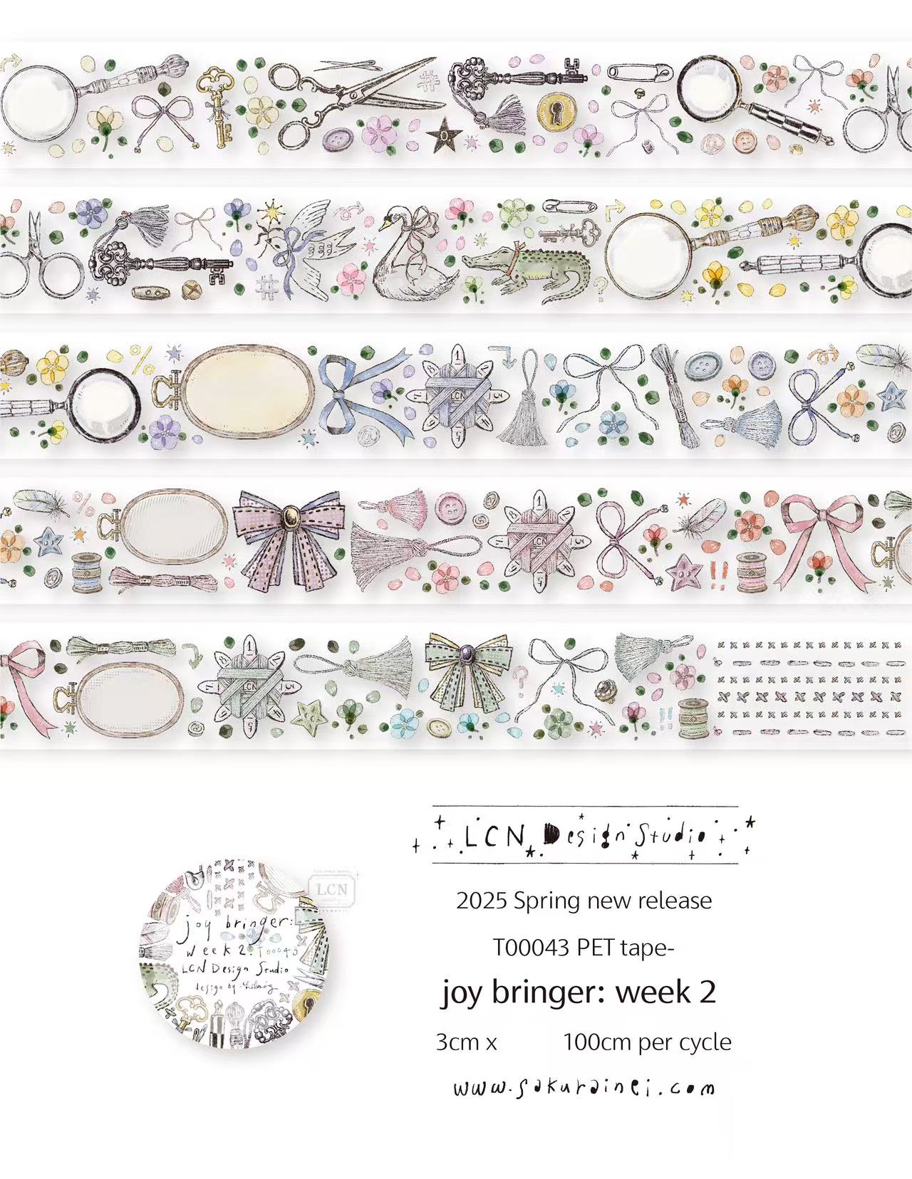 Autocollant Vintage LCN, 1 bou - Washi Tape Set avis et prix