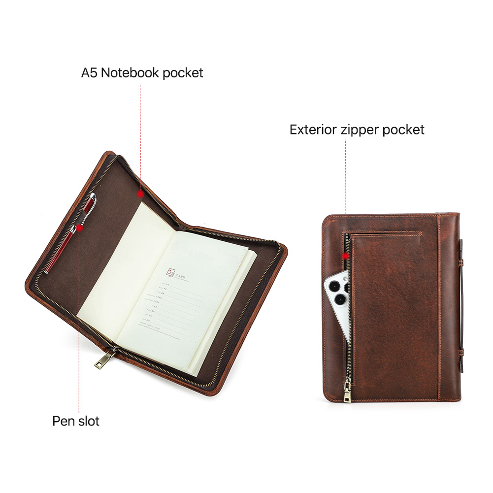 Pochette rétro en cuir véritab - Journal Leather Hardcover avis et prix